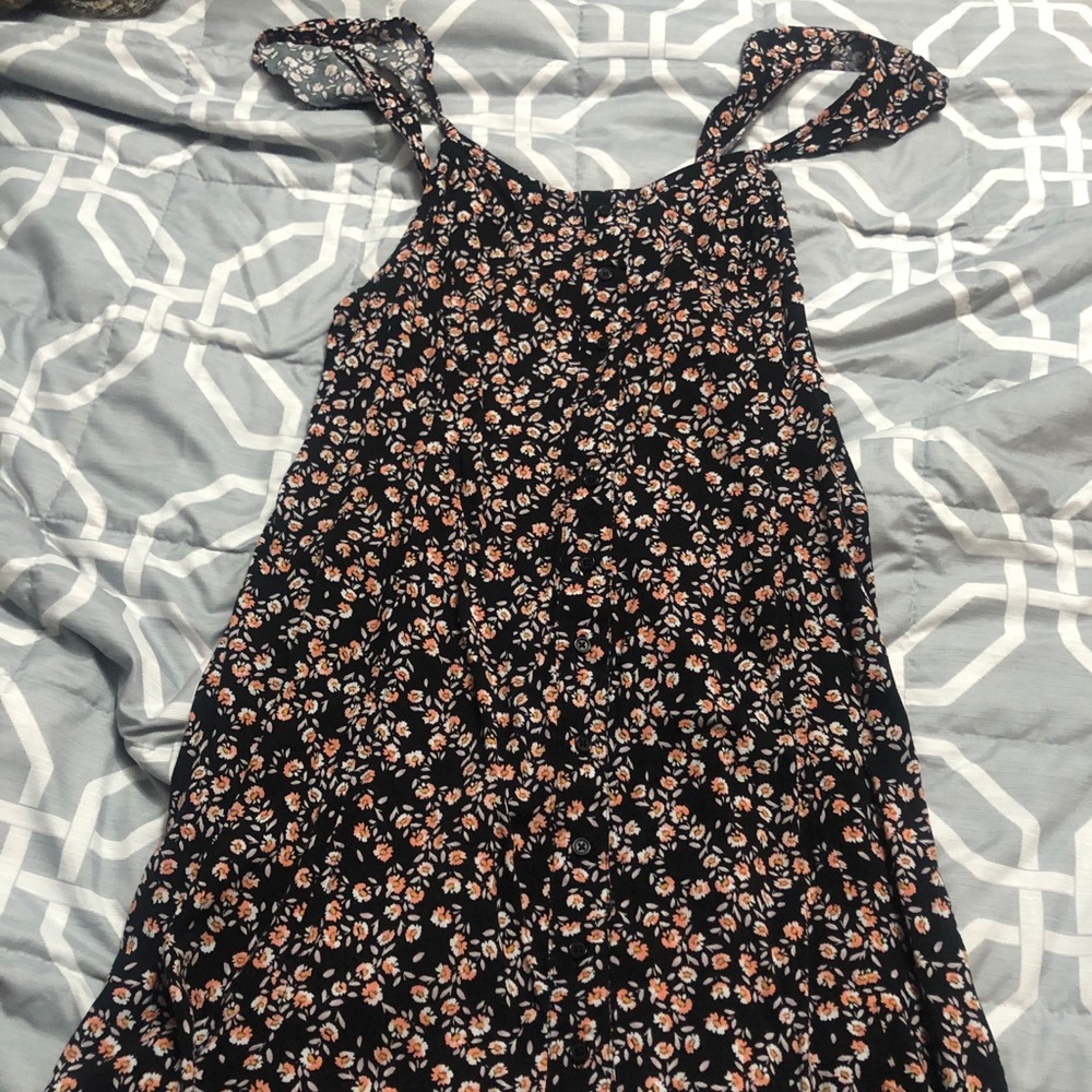 Black longer mini dress